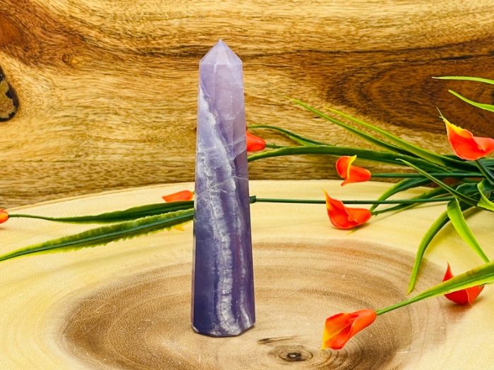 Amethyst Obelisk | Amethyst Tower | Amethyst Crystal Point | Reiki Tool | Healing Crystal | Stress Reliever | Crystal Tower | 4"