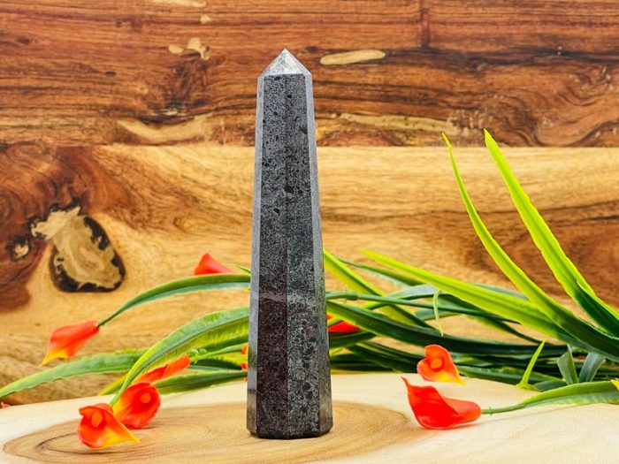 Hematite Obelisk | Hematite Tower | Hematite Crystal Point | Reiki Tool | Healing Crystal | Stress Reliever | Crystal Tower | 4"