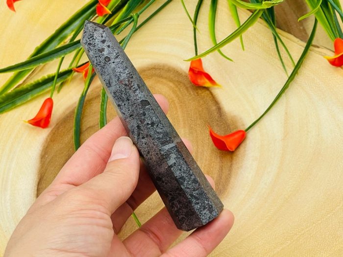 Hematite Obelisk | Hematite Tower | Hematite Crystal Point | Reiki Tool | Healing Crystal | Stress Reliever | Crystal Tower | 4"