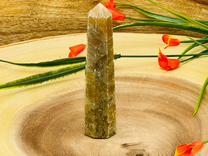 Cat's Eye Obelisk | Cat's Eye Tower | Cats Eye Crystal Point | Reiki Tool | Healing Crystal | Stress Reliever | Crystal Tower | 4"