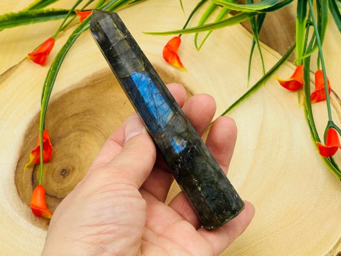 Labradorite Obelisk | Labradorite Tower | Labradorite Crystal Point | Reiki Tool | Healing Crystal | Stress Reliever Crystal Tower | 4" - 5"