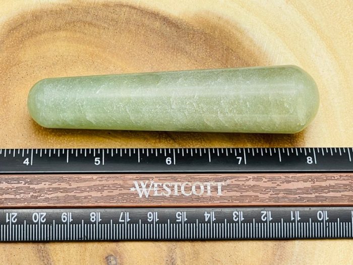 Green Aventurine Massage Wand | Crystal Wand | Soothing & Calming Massage | Spa Massage Wand | Stress Reliever | Healing Tool | Reiki | 4"