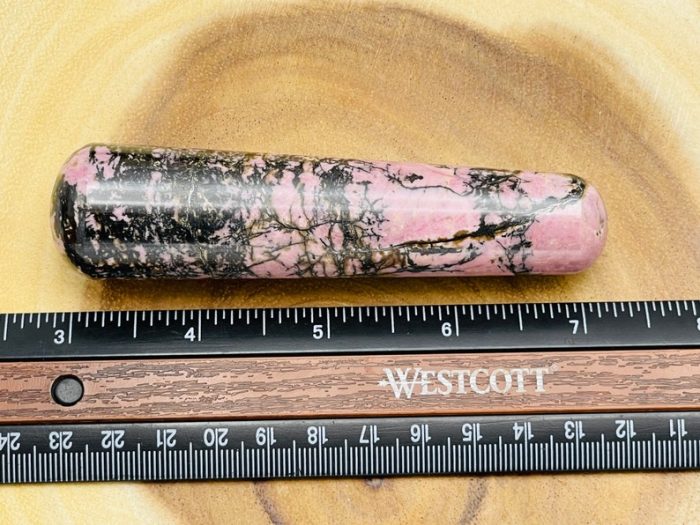 Rhodonite Massage Wand | Rhodonite Crystal Wand | Stone Of Compassion | Cleansing & Balance | Metaphysical | Massage Roller | Hand Polished