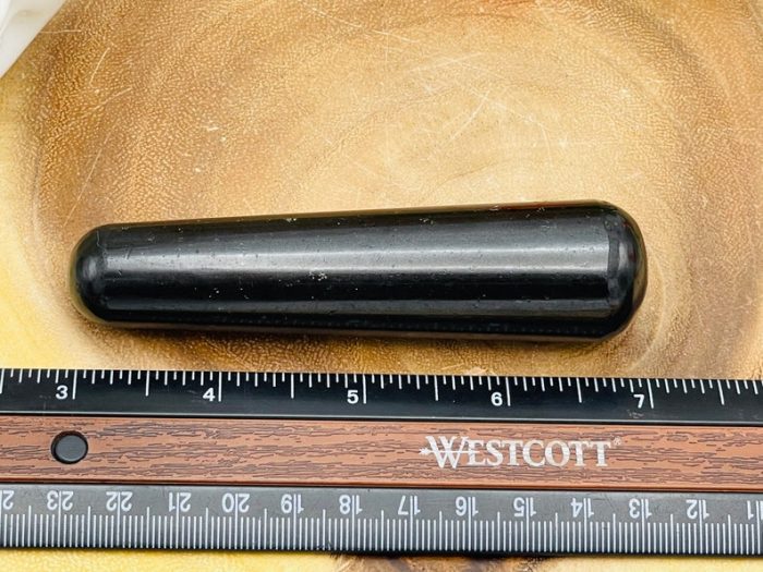 Black Tourmaline Massage Wand | Crystal Healing Wand | Black Tourmaline Soothing & Calming Spa Massage Wand | Stress Reliever Tool | 4 inch