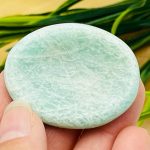 Amazonite Worry Stone | Crystal Healing Worry Stone | Amazonite Pocket Stone | Worry Massage Tool | Stress Reliever | Heart & Throat Chakra