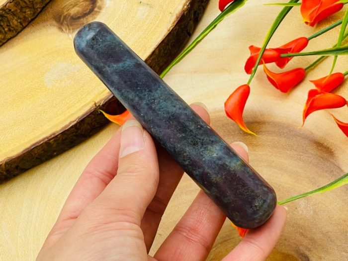 Ruby Kyanite Massage Wand | Crystal Healing Wand | Soothing & Calming Spa Massage Wand | Stress Reliever | Healing Tool | Root Chakra | 4"