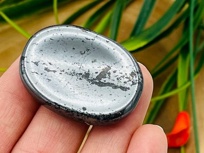 Hematite Worry Stone | Hematite Crystal Energy Worry Stone | Pocket Stone | Energy Crystal | Root Chakra | Healing Crystals