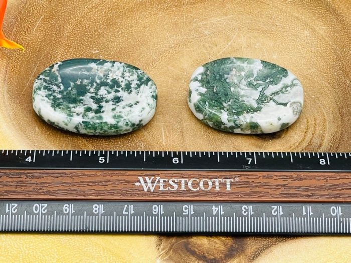 Moss Agate Worry Stone | Moss Agate Crystal Stone | Pocket Worry Stone | Metaphysical Healing Chakra Stone | Reiki Crystal