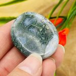 Moss Agate Worry Stone | Moss Agate Crystal Stone | Pocket Worry Stone | Metaphysical Healing Chakra Stone | Reiki Crystal
