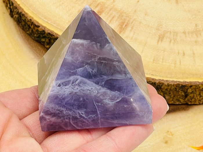 Fluorite Pyramid | Crystal Pyramid | Fluorite Gemstone Pyramid | Healing Crystal & Stone | Stone of Protection | Chakra Stone | 2"