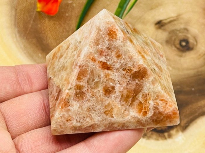 Sunstone Pyramid | Sunstone Crystal Pyramid | Chakra Stone | Cleansing & Balance | Metaphysical | Massage Stone | Sunstone Pointer