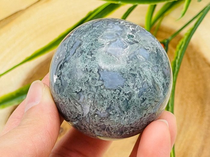 Moss Agate Sphere | Moss Agate Crystal Ball | Crystal Chakra Reiki Sphere | Cleansing & Balance | Meditation