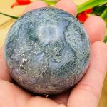 Moss Agate Sphere | Moss Agate Crystal Ball | Crystal Chakra Reiki Sphere | Cleansing & Balance | Meditation