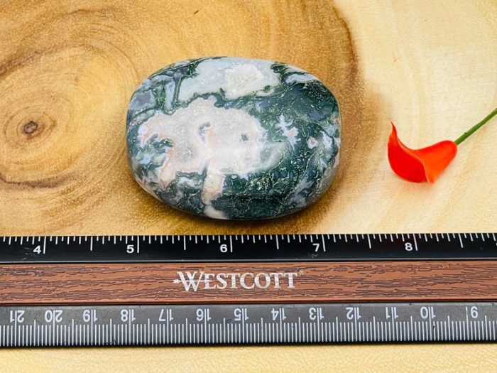 Moss Agate Palm Stone | Moss Agate Palm Stone | Pocket Stone | Metaphysical Healing Chakra Stone | Reiki Crystal