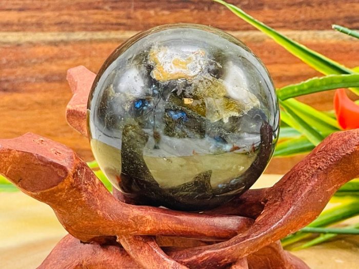 Labradorite Sphere | Labradorite Crystal | Labradorite Gemstone Reiki Sphere | Stress Reliever | Healing Chakra Stone | 2 inch (50 mm)