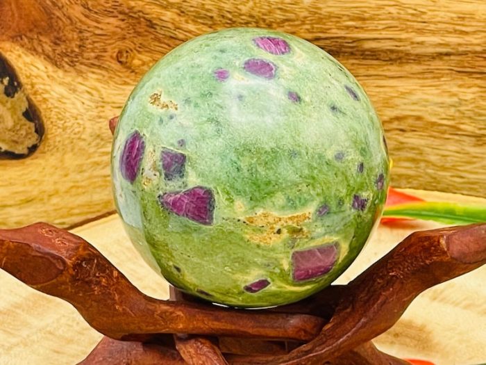 Ruby Fuchsite Sphere | Ruby in Fuchsite Stone | Ruby Fuchsite Gemstone | Reiki | Stress Reliever | Healing Chakra | 2"-2.5" (50 - 60 mm)