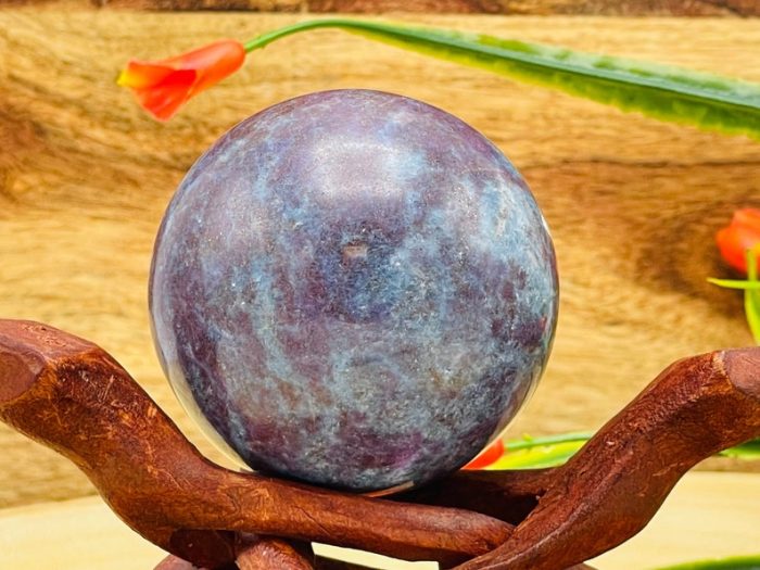 Ruby Kyanite Sphere | Ruby in Kyanite Stone | Ruby Kyanite Gemstone Reiki Sphere | Stress Reliever | Healing Chakra | 2"- 2.5" (50 - 60 mm)