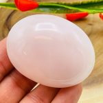 Rose Pink Mangano Fluorescent Calcite Palm Stone | Calcite Palm Stone | Healing Gemstones | Cleansing & Balancing Stone