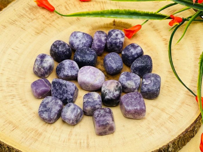 Lepidolite Tumbled Stones | Pocket Polished Gemstones | Lepidolite Healing Tumbled Crystals | Chakra Tumbled Rocks | Reiki Stone