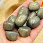 Golden Pyrite Tumbled Stones | Fools Gold Pocket Polished Gemstones | Healing Tumbled Crystals | Chakra Tumbled Rocks | Reiki Stone