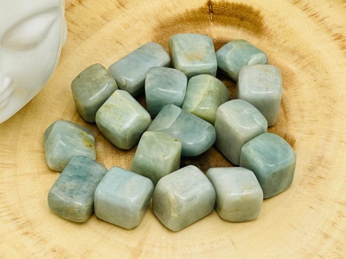 Aquamarine Tumbled Stone | Tumbled Crystals | Aquamarine Polished Chakra Gemstones | Healing Crystals & Stones | Meditation | Reiki