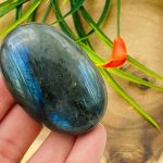 Labradorite Palm Stone | Labradorite Stone | Labradorite Crystal | Pocket Gemstone | Stress Reliever Reiki Crystal |  Healing Heart Chakra