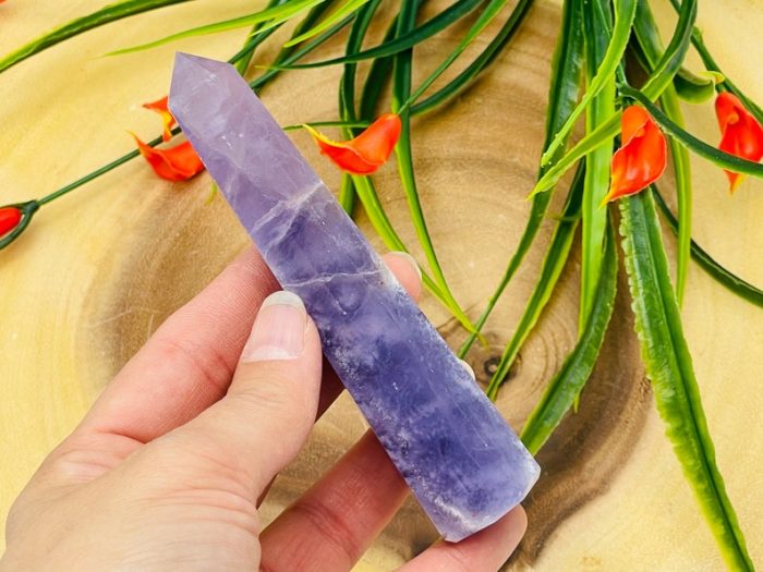 Amethyst Obelisk | Amethyst Tower | Amethyst Crystal Point | Reiki Tool | Healing Crystal | Stress Reliever | Crystal Tower | 4"