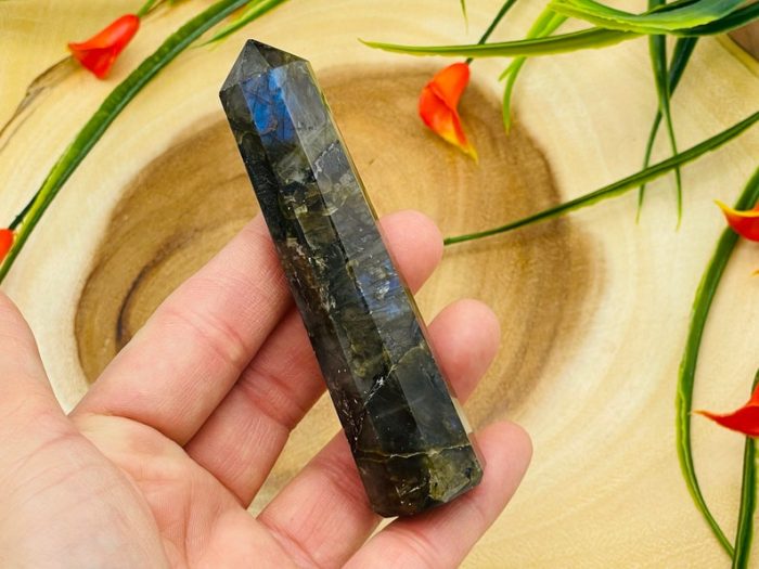 Labradorite Obelisk | Labradorite Tower | Labradorite Crystal Point | Reiki Tool | Healing Crystal | Stress Reliever Crystal Tower | 4" - 5"