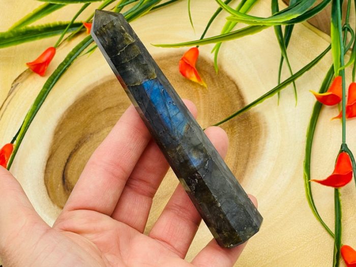 Labradorite Obelisk | Labradorite Tower | Labradorite Crystal Point | Reiki Tool | Healing Crystal | Stress Reliever Crystal Tower | 4" - 5"