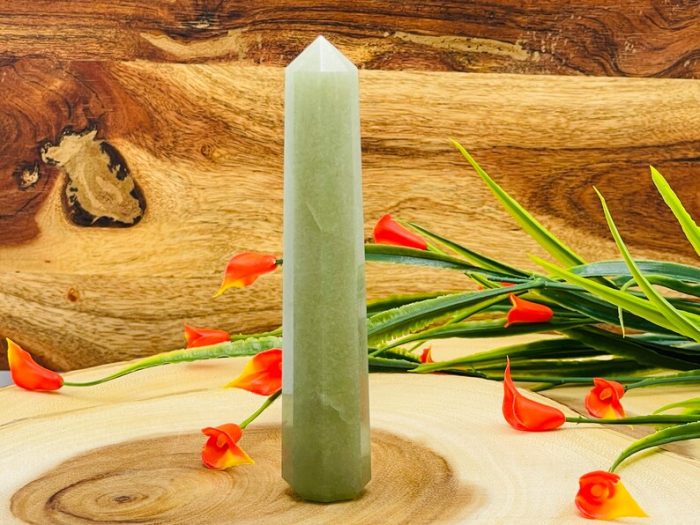 Green Aventurine Obelisk | Green Aventurine Tower | Crystal Point | Reiki Tool | Healing Crystal | Stress Reliever | Crystal Tower | 4"