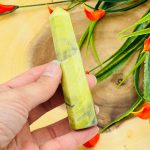 Serpentine Obelisk | Serpentine Tower | Serpentine Crystal Point | Reiki Tool | Healing Crystal | Stress Reliever | Crystal Tower | 4"