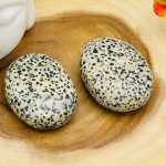 Dalmatian Jasper Palm Stone | Dalmatian Jasper Crystal Palm Stone | Cleansing & Balance | Metaphysical | Massage Healing Reiki Stone