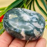 Moss Agate Palm Stone | Moss Agate Palm Stone | Pocket Stone | Metaphysical Healing Chakra Stone | Reiki Crystal