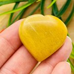 Yellow Aventurine Heart Stones | Yellow Aventurine Crystal Heart | Healing Palm Stone | Chakra Reiki Healing Pocket Stone
