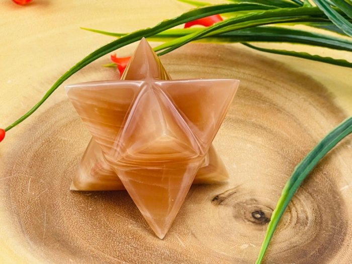 Caramel Calcite Merkaba | Honey Caramel Calcite Merkaba Star | Handmade Crystal | Meditation | Sacred Geometry Chakra | 2 inch