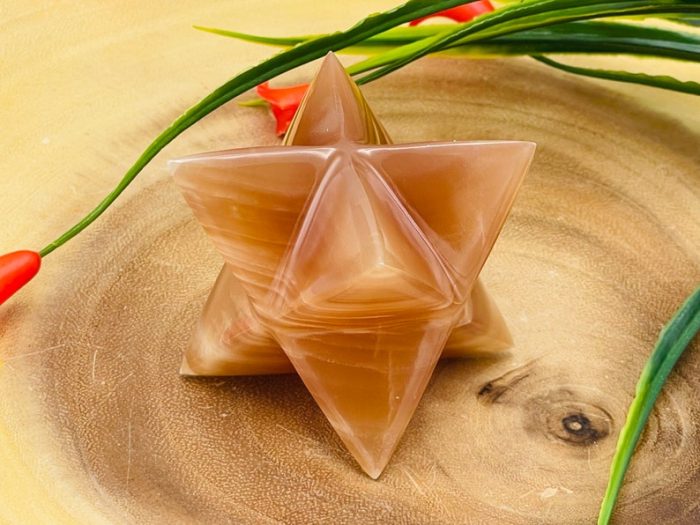 Caramel Calcite Merkaba | Honey Caramel Calcite Merkaba Star | Handmade Crystal | Meditation | Sacred Geometry Chakra | 2 inch