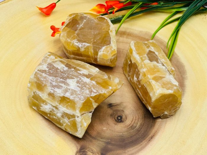 Citrine Calcite Rough Stone, Honey Citrine Calcite Raw Crystal Specimen, Healing Chakra Chunks, Healing Rocks Crystals, Reiki Crystal