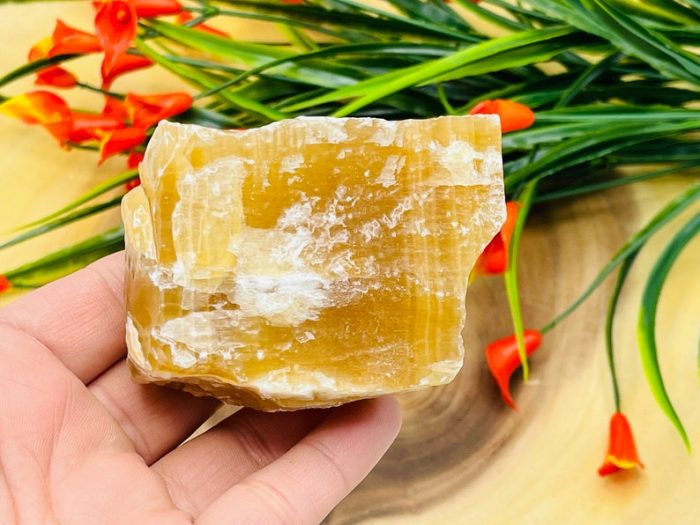 Citrine Calcite Rough Stone, Honey Citrine Calcite Raw Crystal Specimen, Healing Chakra Chunks, Healing Rocks Crystals, Reiki Crystal