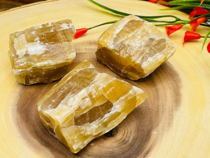 Citrine Calcite Rough Stone, Honey Citrine Calcite Raw Crystal Specimen, Healing Chakra Chunks, Healing Rocks Crystals, Reiki Crystal