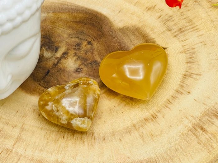 Citrine Calcite Heart | Honey Calcite Crystal Heart | Healing Gemstone | Cleansing & Balance | Metaphysical Decor | Crystal Stone