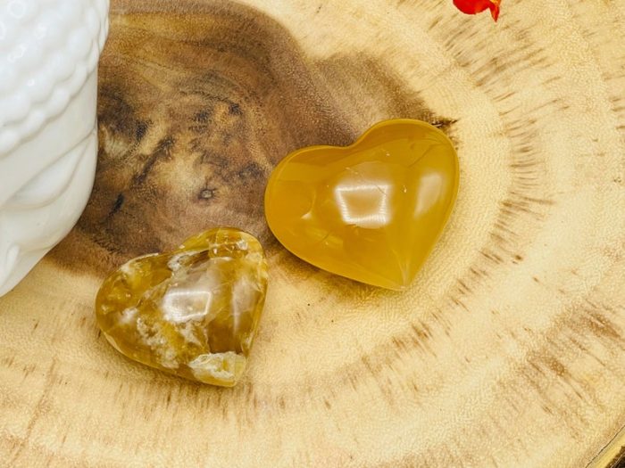 Citrine Calcite Heart | Honey Calcite Crystal Heart | Healing Gemstone | Cleansing & Balance | Metaphysical Decor | Crystal Stone