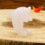 Rose Pink Mangano Fluorescent Calcite Dolphin Figurine | Pink Calcite Crystal Dolphin | Metaphysical | Healing Crystal | Sacred Animal | 2"