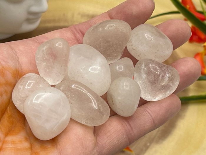 Clear Quartz Tumbled Stone | Crystal Quartz Tumbled | Clear Quartz Gemstones | Stone of Power | Crown Chakra Crystal