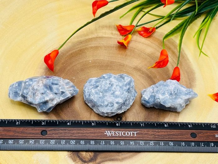 Blue Calcite Rough Stone, Blue Calcite Raw Crystal Specimen, Healing Chakra Chunks, Healing Meditation Rocks Crystals, Reiki Crystal