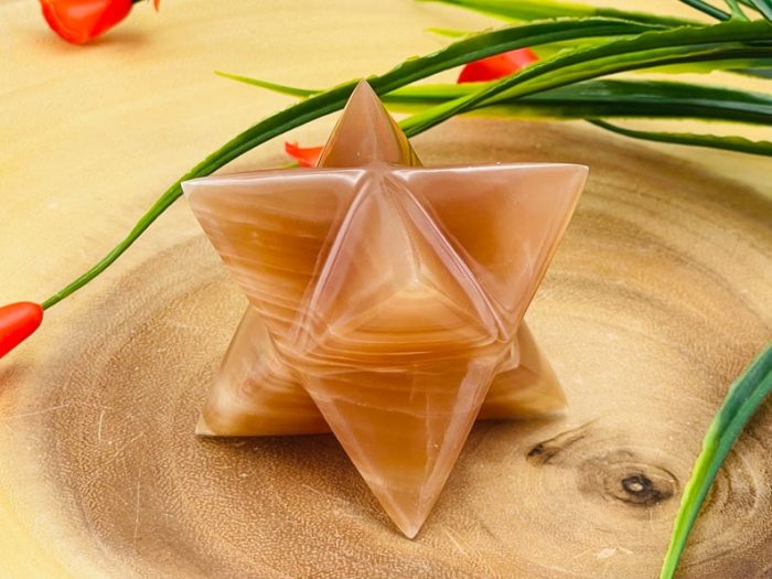 Caramel Calcite Merkaba | Honey Caramel Calcite Merkaba Star | Handmade Crystal | Meditation | Sacred Geometry Chakra | 2 inch