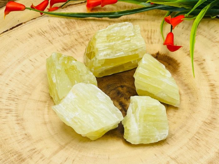 Pineapple Calcite Rough Stone, Pineapple Yellow Calcite Raw Crystal Specimen, Healing Chakra Chunks, Healing Rocks Crystals, Reiki Crystal