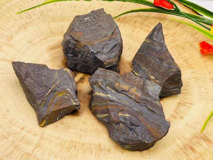 Tiger Iron Rough Stone Chunks | Tiger Iron Rock Crystal | Tiger Iron Raw Specimen | Crystal Rocks | Improves Strength & Stamina | Meditation