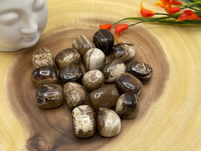 Root Beer Calcite Tumbled Stones | Chocolate Calcite Tumbled Rocks | Tumbled Gemstones | Healing Tumbled Crystals | Meditation | Reiki