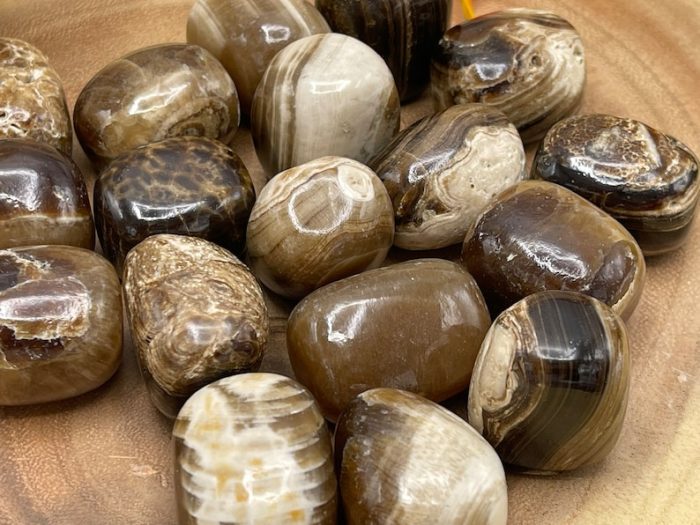 Root Beer Calcite Tumbled Stones | Chocolate Calcite Tumbled Rocks | Tumbled Gemstones | Healing Tumbled Crystals | Meditation | Reiki