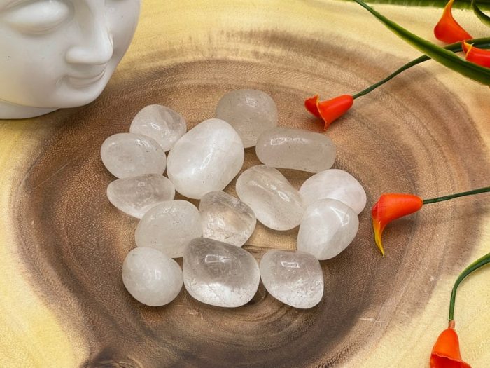 Clear Quartz Tumbled Stone | Crystal Quartz Tumbled | Clear Quartz Gemstones | Stone of Power | Crown Chakra Crystal